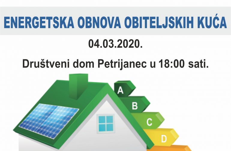 POZIV NA PREDAVANJE -ENERGETSKA OBNOVA OBITELJSKIH KUĆA 04.03.2020. (srijeda) U 18:00 sati