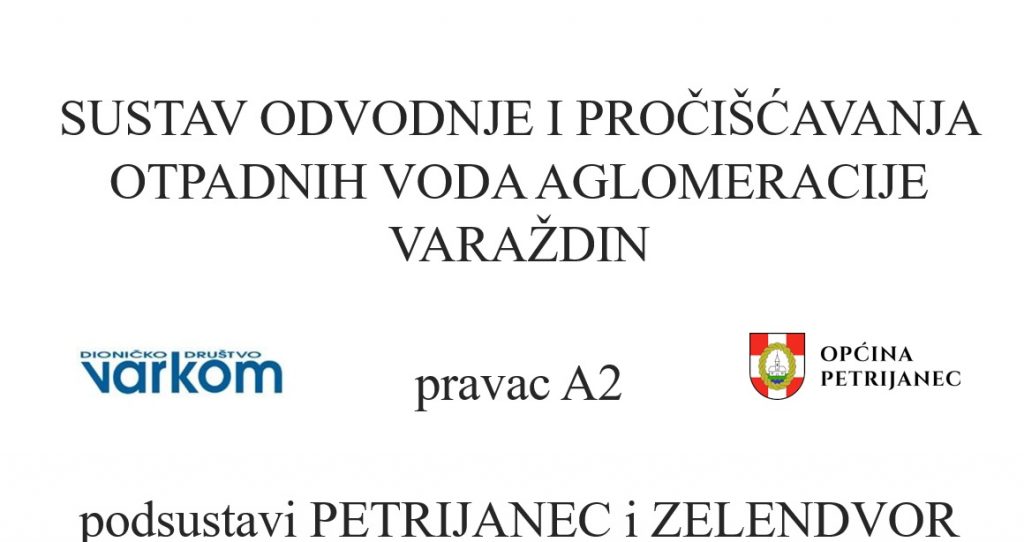 OBAVIJEST O MOGUĆEM BESPLATNOM PRIKLJUČENJU NA SUSTAV KANALIZACIJE ZA NASELJA DRUŽBINEC, STRMEC PODRAVSKI, ZELENDVOR I NOVU VES PETRIJANEČKU