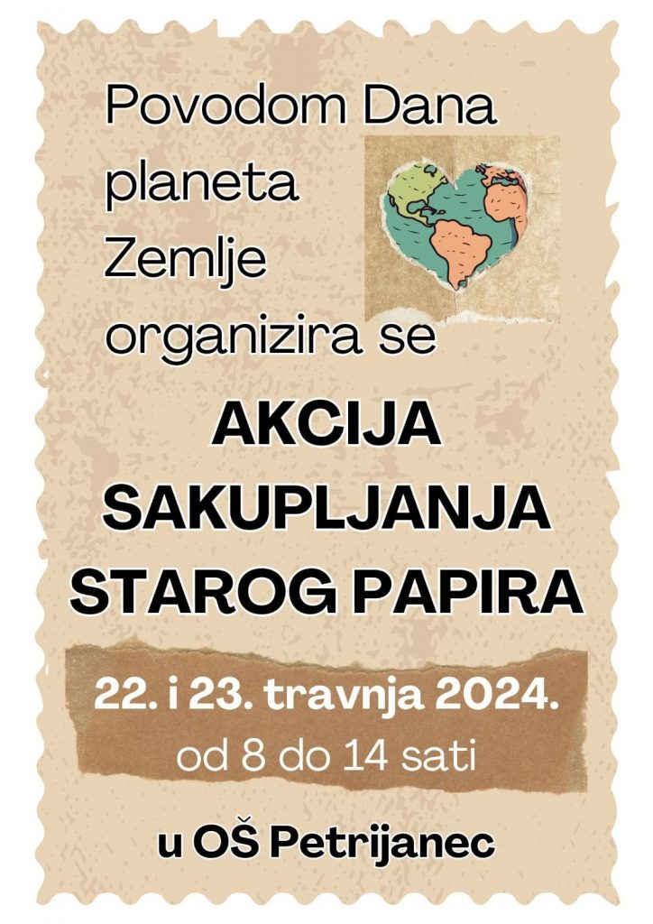 Akcija sakupljanja starog papira u OŠ Petrijanec