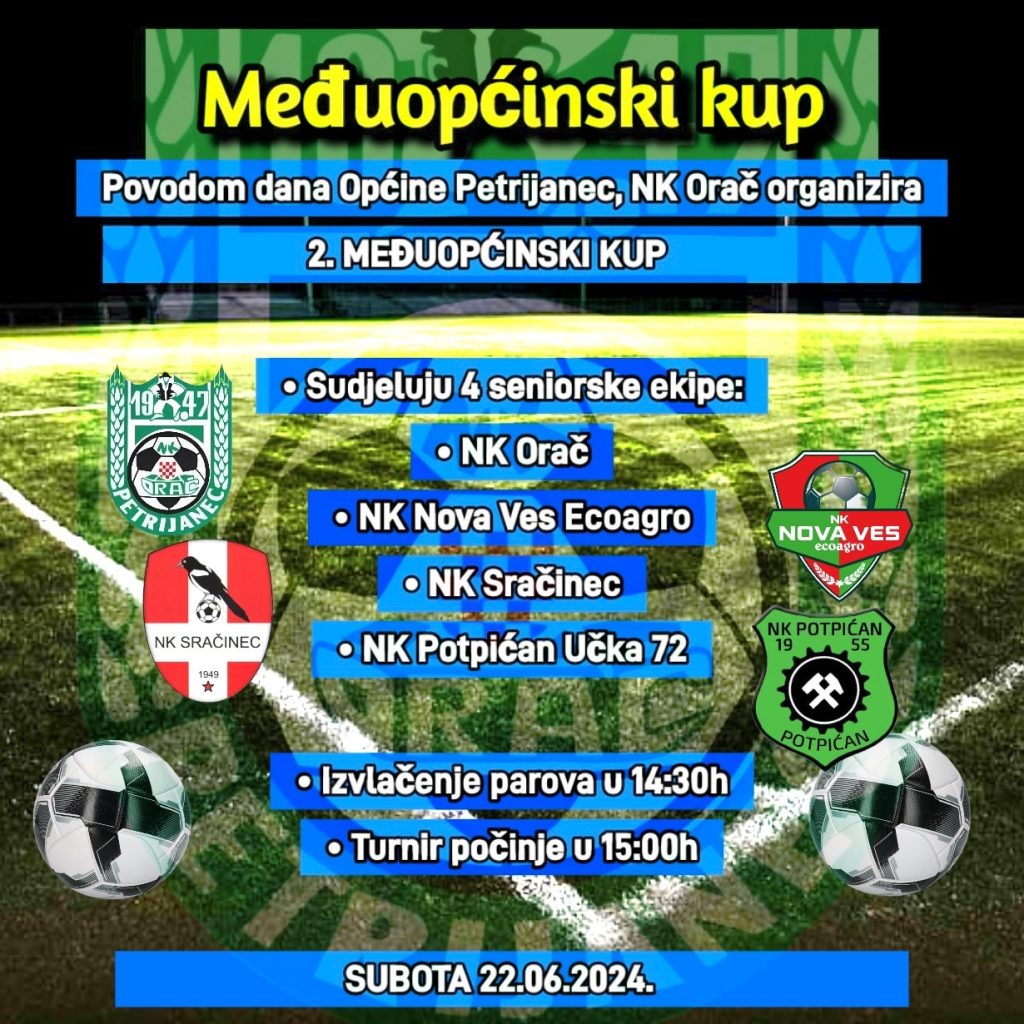 2. MEĐUOPĆINSKI KUP povodom dana Općine Petrijanec – 22.6.2024. u 15h