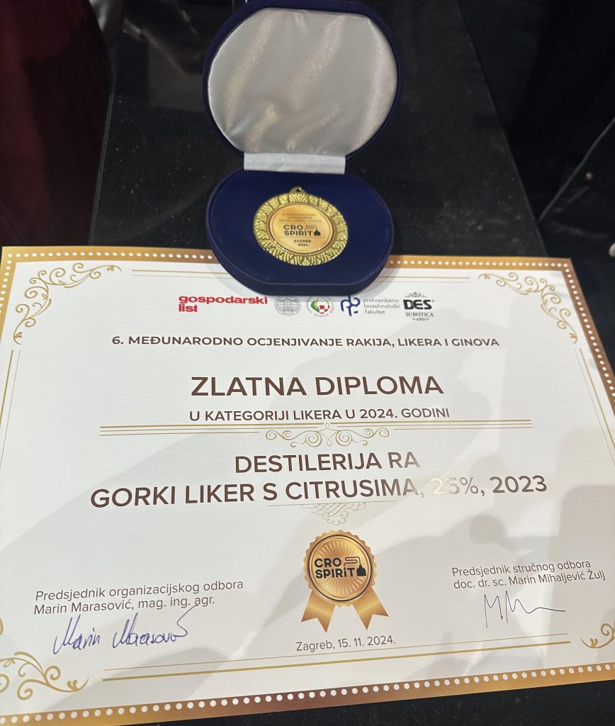 DESTILERIJA RA IZ MAJERJA NAGRAĐENA NA 6. CROSPIRITU U ZAGREBU