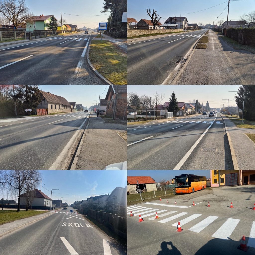 Napravljeni novi pješački prijelazi na državnoj cesti D2 u naselju Majerje i Petrijanec i na Županijskoj prometnici u Strmcu Podravskom na prijedlog mještana